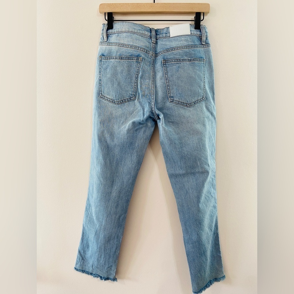 PISTOLA Charlie Straight Leg Zip Jean in “Utopia” w/ Frayed Raw Hems, Size 26 - Picture 8 of 10